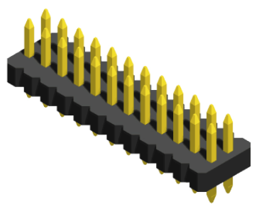 Pin Header 1mm 2 Row  H=1.0，1.5mm   Straight Type 