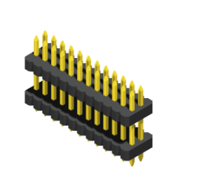 Pin Header 1mm 2 Row  H=1.0，1.5mm  Stack Straight Type 